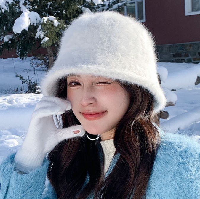 バケットハット もこもこファーバケットハット