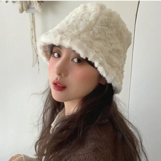 バケットハット 秋冬新作ファーバケット帽 暖かいもこもこバケットハット