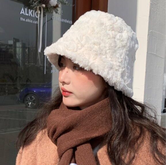 バケットハット 秋冬新作ファーバケット帽 暖かいもこもこバケットハット