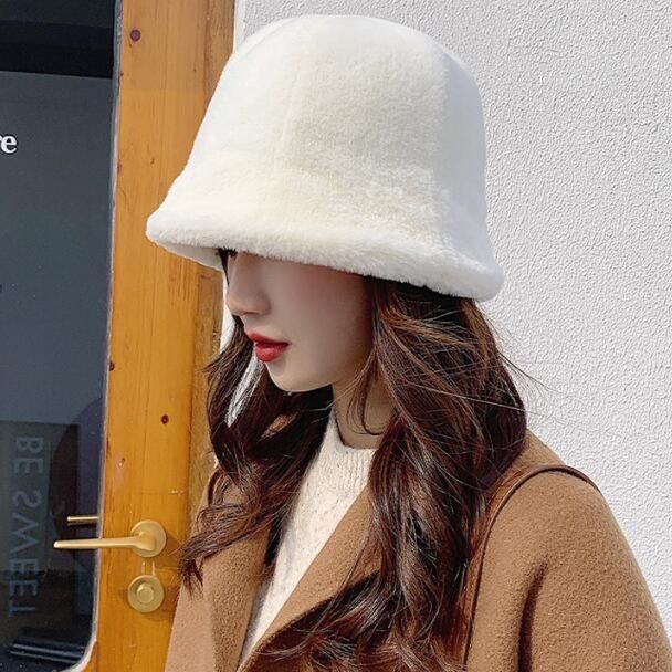 バケットハット 秋冬新作 ファー素材 暖か防寒バケット帽子