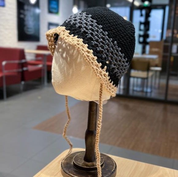 バケットハット 秋冬新作 編み物 ニット帽 手編み風バケット帽 紫外線対策 男女兼用