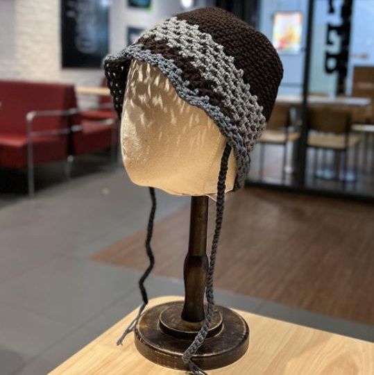 バケットハット 秋冬新作 編み物 ニット帽 手編み風バケット帽 紫外線対策 男女兼用