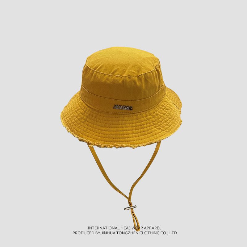 バケットハット アウトドア ロゴ付き 紐付きバケットハット