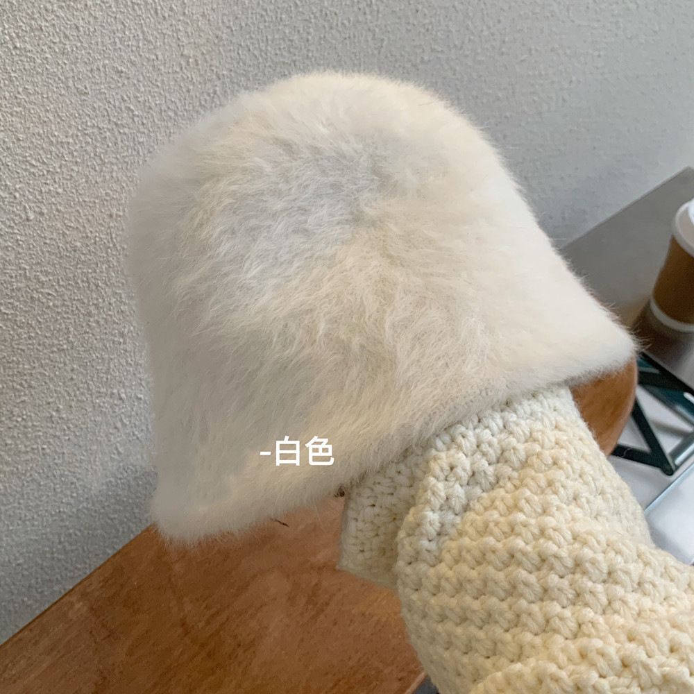 バケットハット ふわふわ毛足もこもこバケット帽