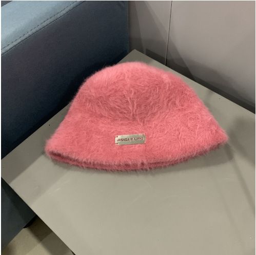 バケットハット ふわふわ毛足もこもこバケット帽