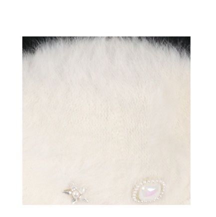 バケットハット 星座モチーフ装飾付きふわふわファーバケットハット