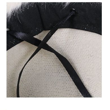 バケットハット 星座モチーフ装飾付きふわふわファーバケットハット