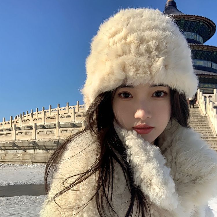 バケットハット ふわふわファーバケットハット