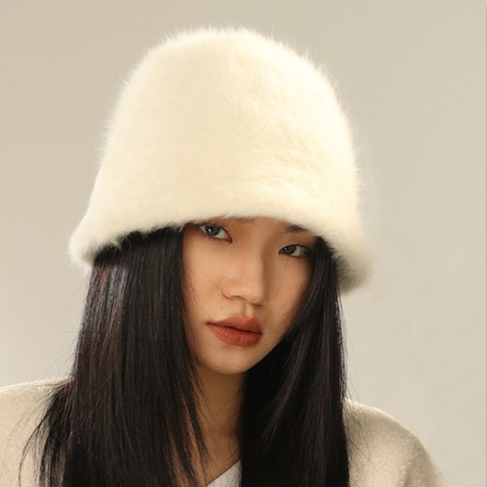 バケットハット アンゴラ リッチ ファー 保温 バケットハット