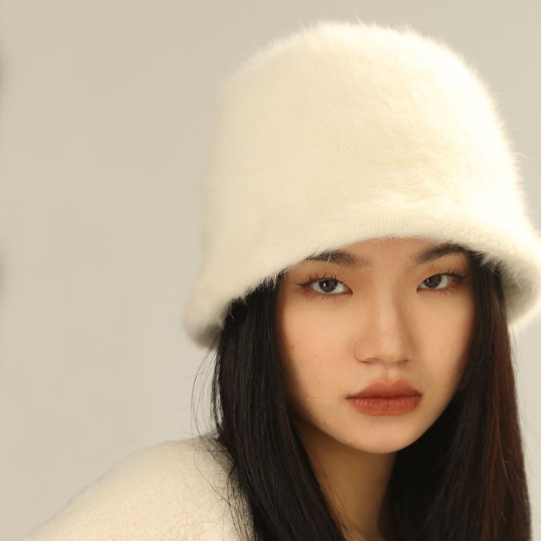 バケットハット アンゴラ リッチ ファー 保温 バケットハット