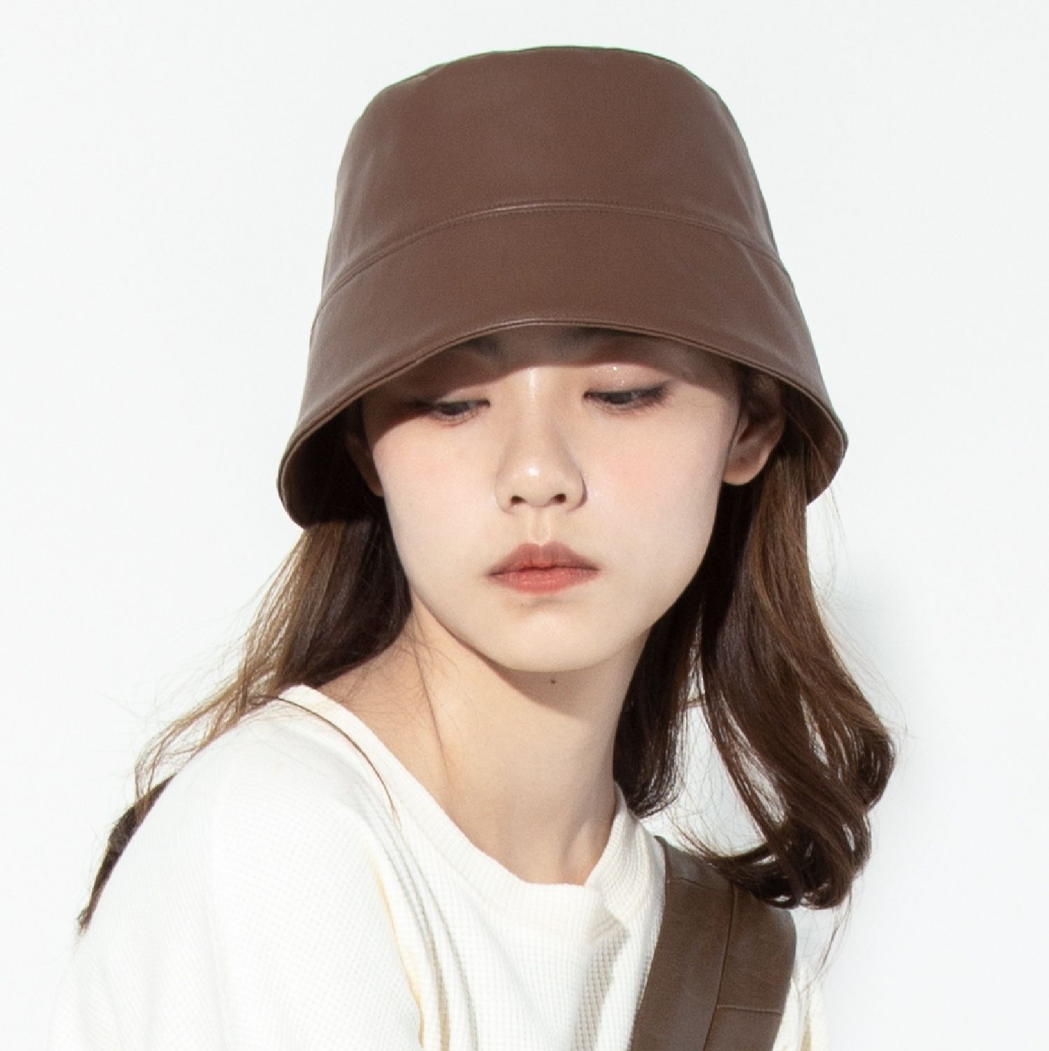 バケットハット エコ 合成皮革 バケットハット