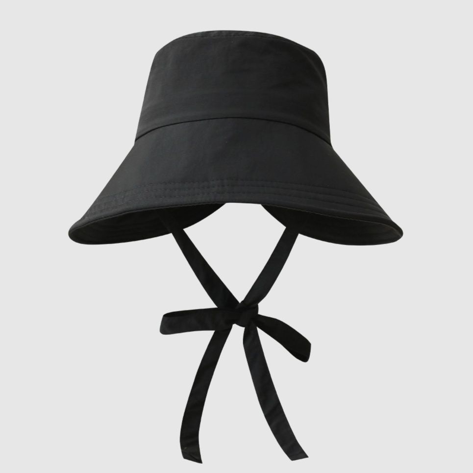 やわらか素材 あご紐付きバケットハット