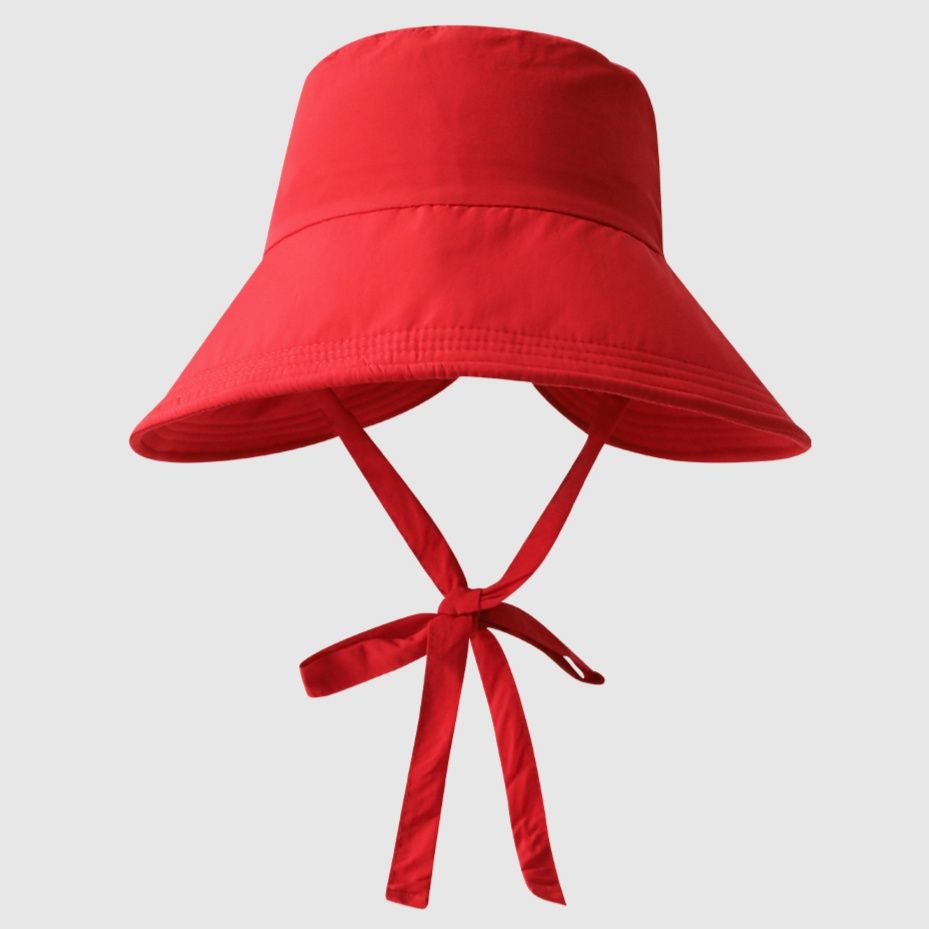 やわらか素材 あご紐付きバケットハット