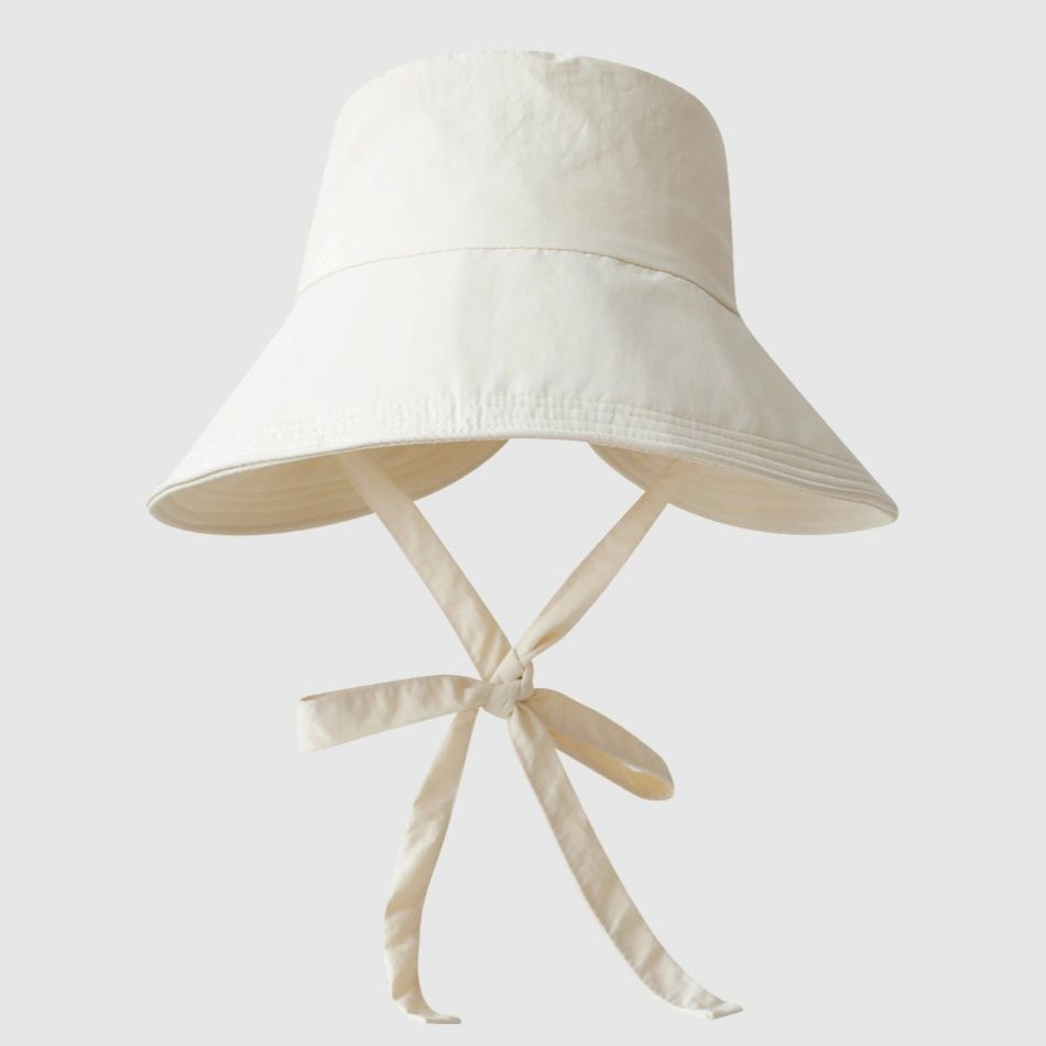 やわらか素材 あご紐付きバケットハット