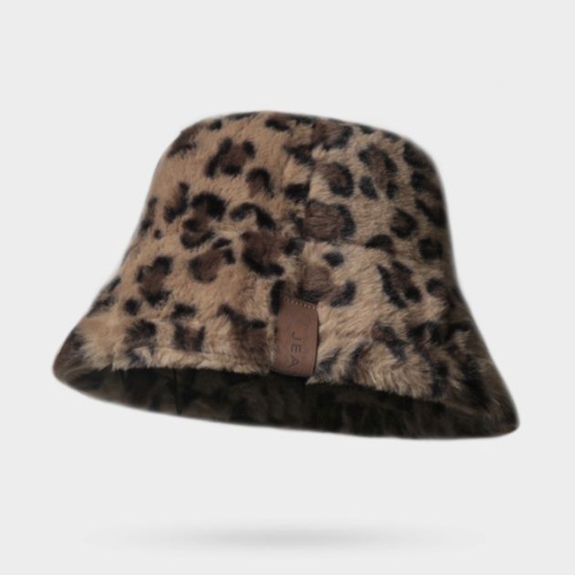 バケットハット 柔らか起毛素材のアニマル柄バケットハット