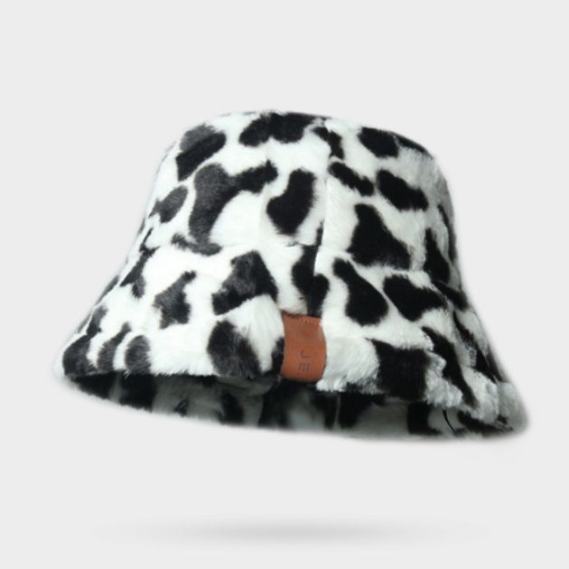 バケットハット 柔らか起毛素材のアニマル柄バケットハット