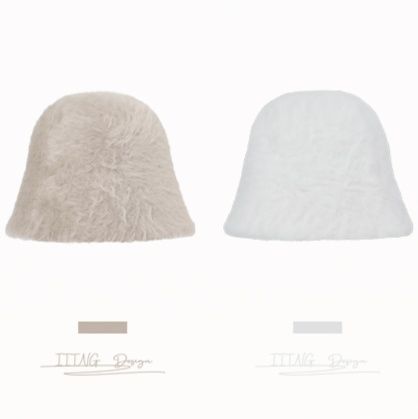 バケットハット ふわふわもこもこファー素材のあったかバケットハット