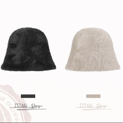バケットハット ふわふわもこもこファー素材のあったかバケットハット
