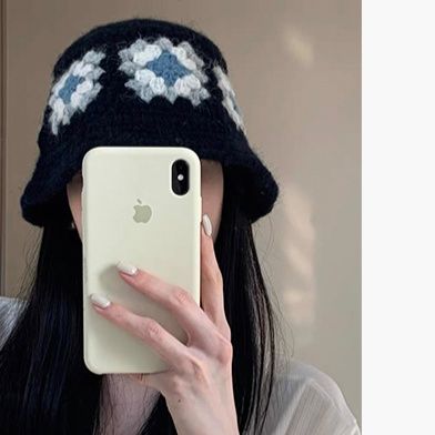 バケットハット 手編みかぎ針花モチーフバケットハット