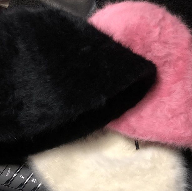 バケットハット ふわふわ贅沢ファー素材のあったか防寒バケットハット