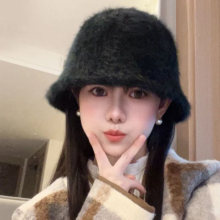 バケットハット ふわふわもこもこファーバケットハット