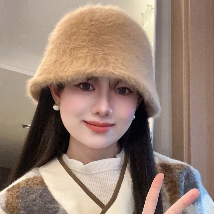 バケットハット ふわふわもこもこファーバケットハット