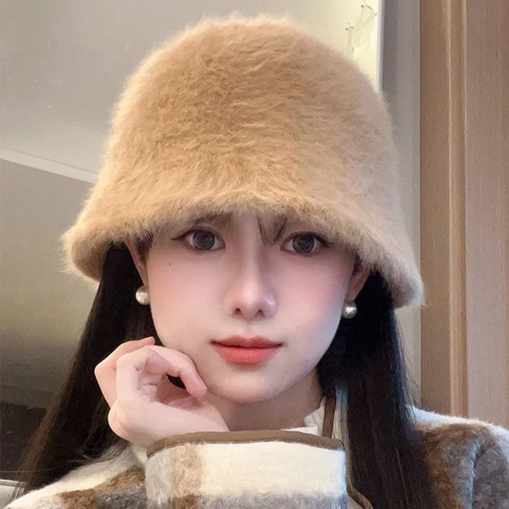 バケットハット ふわふわもこもこファーバケットハット