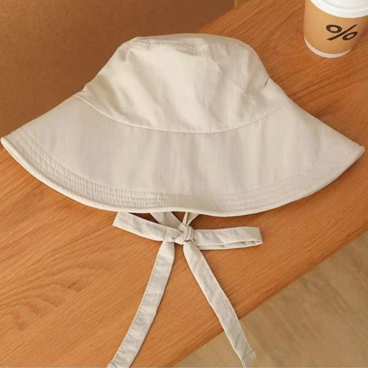 バケットハット リボン結び紐付きバケットハット