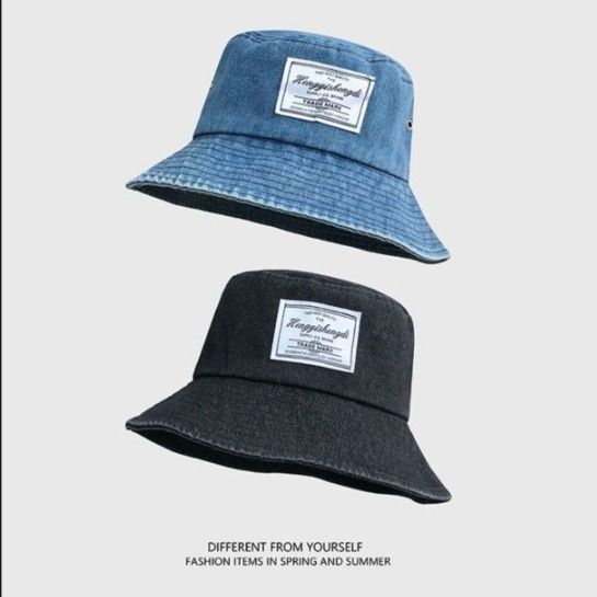 バケットハット 復古風味  デニムバケットハット