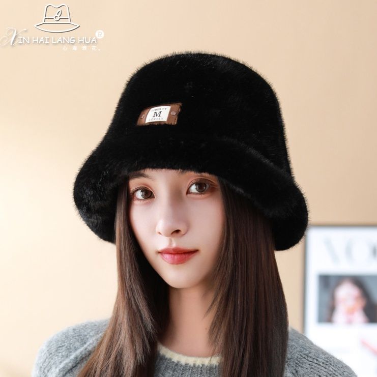 バケットハット ふわふわファー素材 あったか 防寒 バケットハット