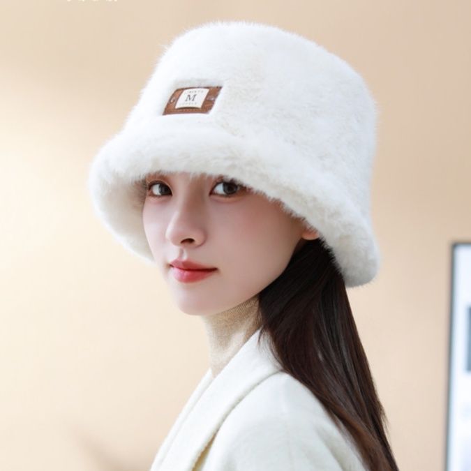バケットハット ふわふわファー素材 あったか 防寒 バケットハット