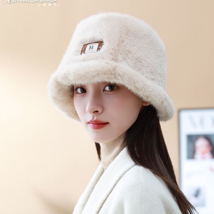 バケットハット ふわふわファー素材 あったか 防寒 バケットハット