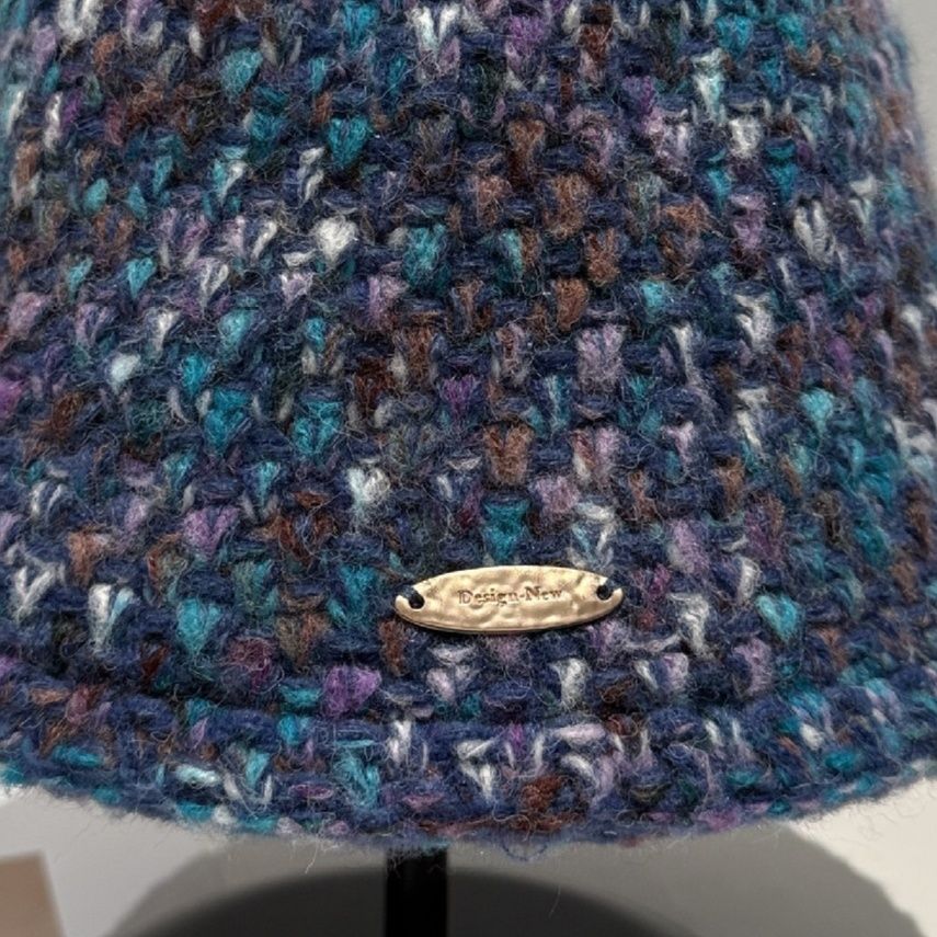 バケットハット 手編み風 ざっくり編み上げ 編み物バケットハット