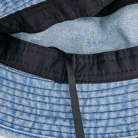 バケットハット ダメージ加工デニムバケットハット金具付き