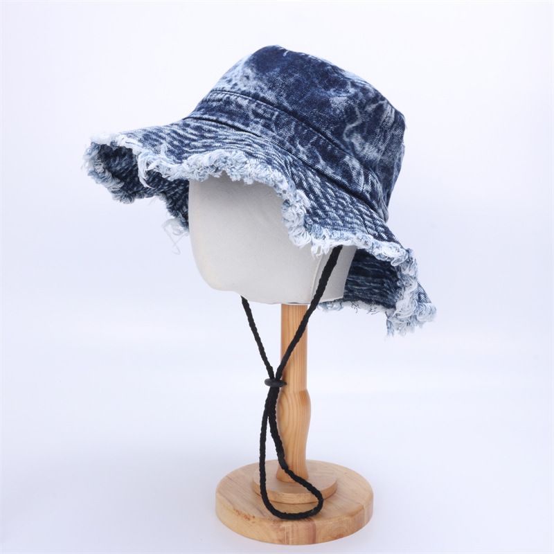 バケットハット フリンジデザインデニムバケットハット
