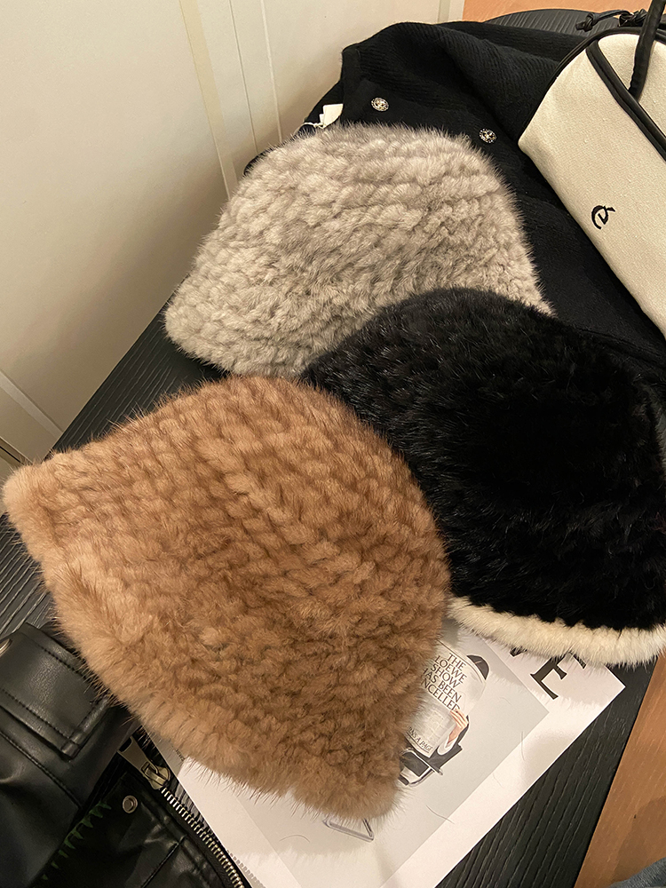 バケットハット ふわもこ冬物バケットハット