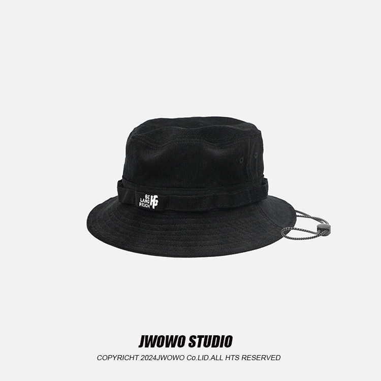 バケットハット 多彩配色切替紐付きバケットハット