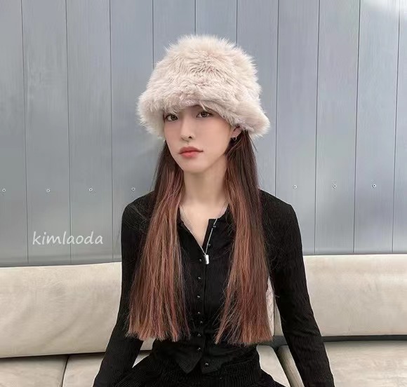 バケットハット ふわふわファーバケットハット 秋冬帽子 全5色展開