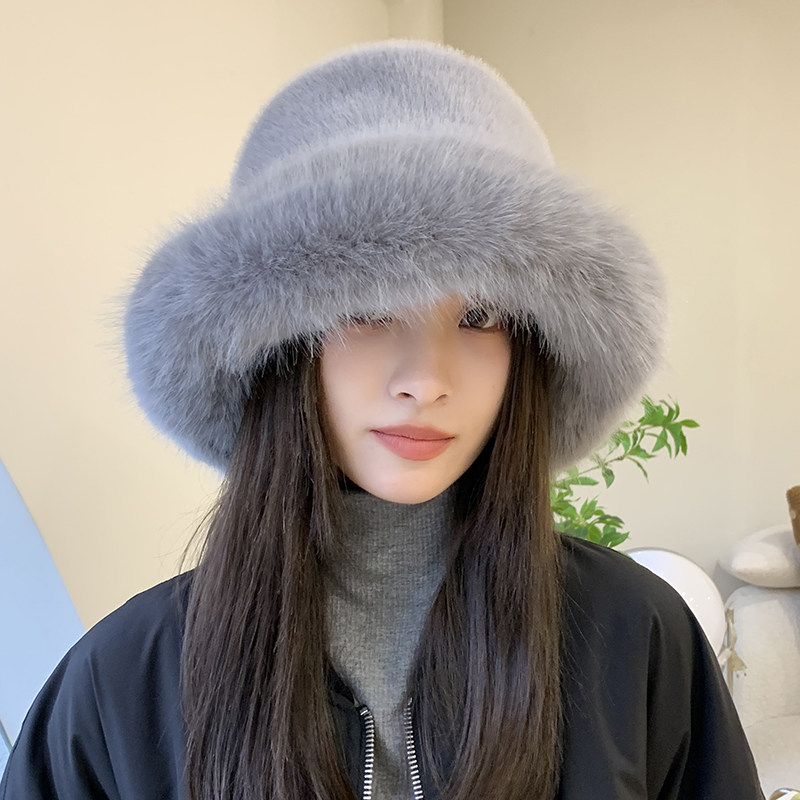 バケットハット ふんわり豪華ファーバケットハット