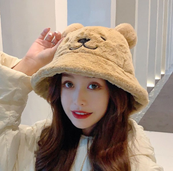 バケットハット レディース もこもこファー クマ耳バケットハット 保温帽子