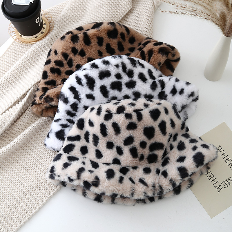 バケットハット アニマル柄 ふわふわ ファーバケットハット