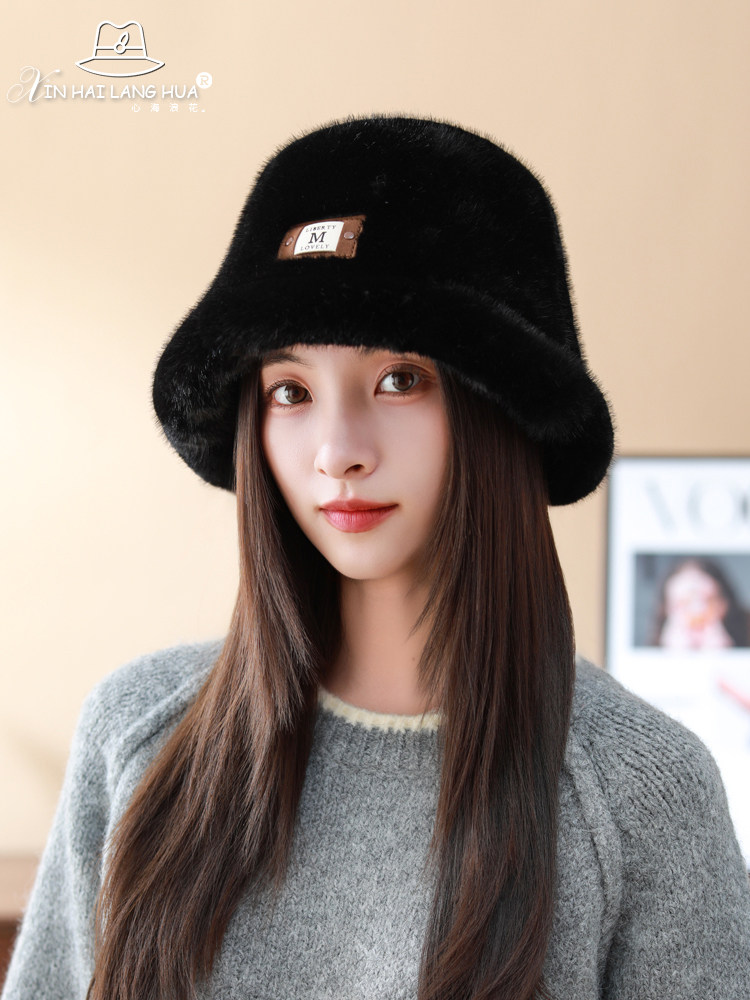 バケットハット ふわふわファー素材のあったか防寒バケットハット