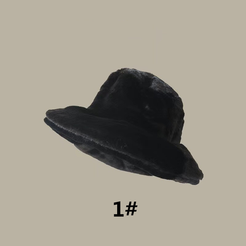 バケットハット ファー素材バケット帽子レディース秋冬防寒小顔効果