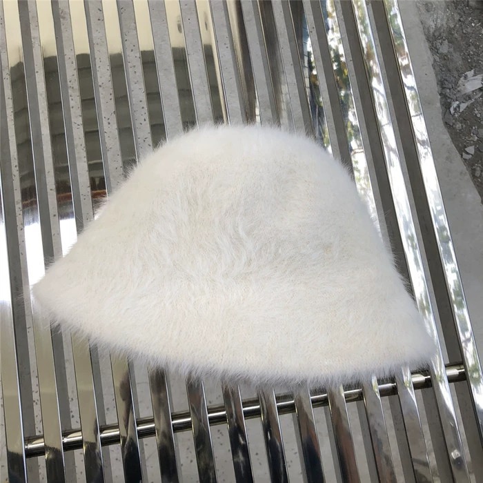 バケットハット ふわふわ贅沢ファー素材のあったか防寒バケットハット