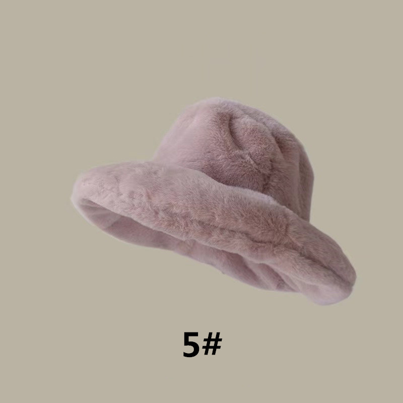 バケットハット ファー素材バケット帽子レディース秋冬防寒小顔効果