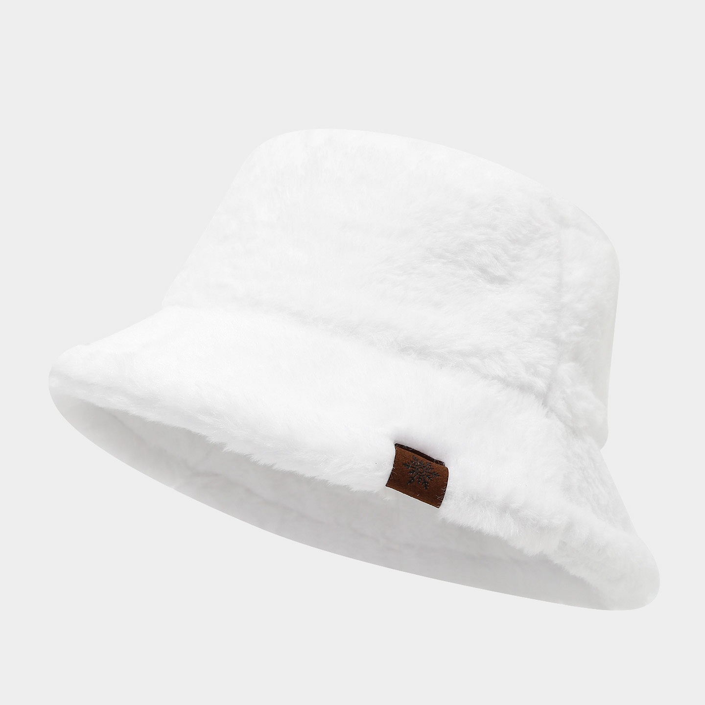 バケットハット ふわふわ毛足の長いファー素材バケットハット