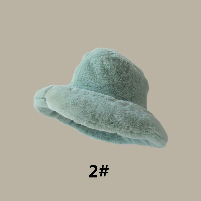 バケットハット ファー素材バケット帽子レディース秋冬防寒小顔効果