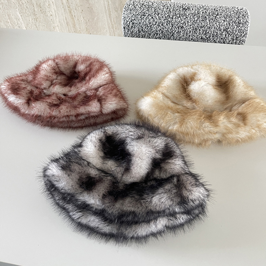 ファー帽子 もこもこバケットハット 女性用 暖かい冬帽子