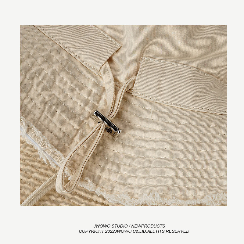 バケットハット アウトドア ロゴ付き 紐付きバケットハット