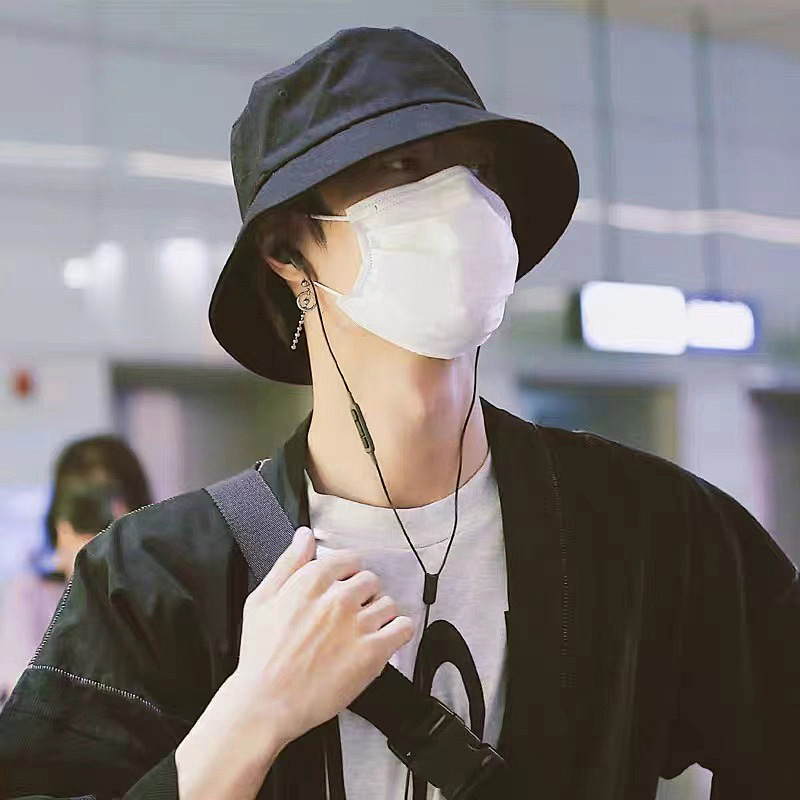 バケットハット 紐付きシンプルバケットハット